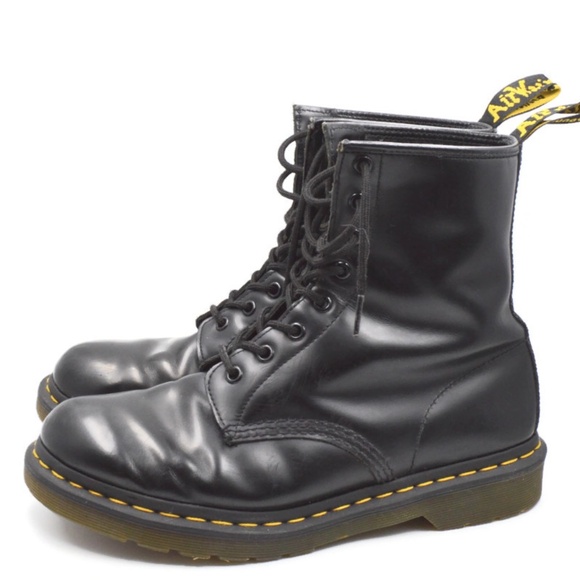 Dr. Martens Shoes - Dr.Martens Patent Leather Lace Up Black Docs Boots Size 10